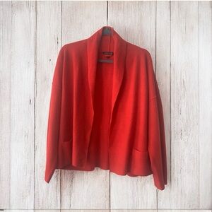 Eileen Fisher Red  Wool Cardigan Jacket Coat - M